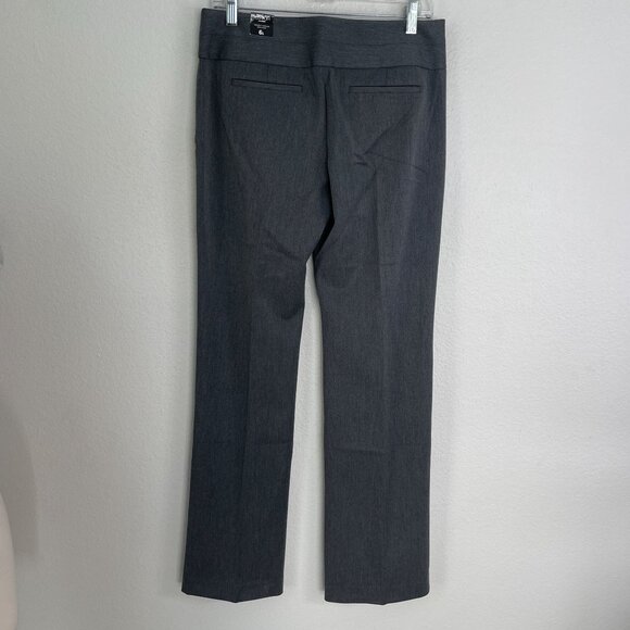 NEW Express Editor Womens 6 Long Flare Pants Gray Straight Through Hip Thigh - Picture 8 of 11